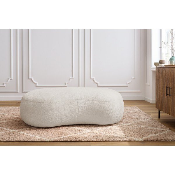 Fehér buklé szövet lábtartó Saint-Germain – Bobochic Paris-image-1