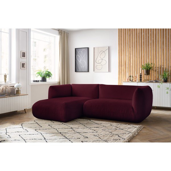 Borvörös kordbársony sarokkanapé (bal oldali) Lecomte – Bobochic Paris-image-1