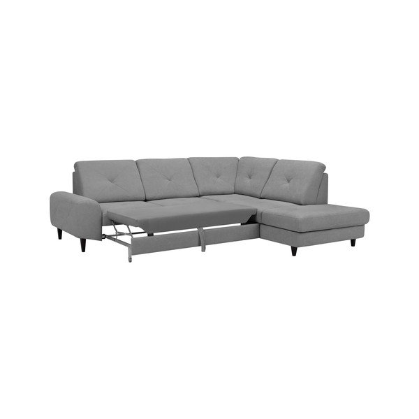 Beta világosszürke jobb oldali kinyitható sarokkanapé, tárolóhellyel - Windsor & Co Sofas-image-3