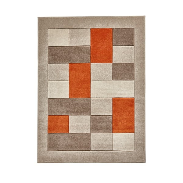 Matrix bézs-narancssárga szőnyeg, 60 x 120 cm - Think Rugs