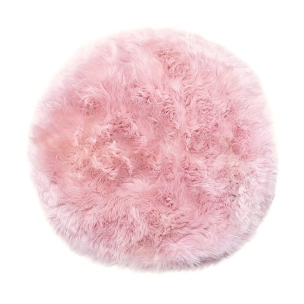 Zealand rózsaszín bárányszőrme szőnyeg, ⌀ 70 cm - Royal Dream