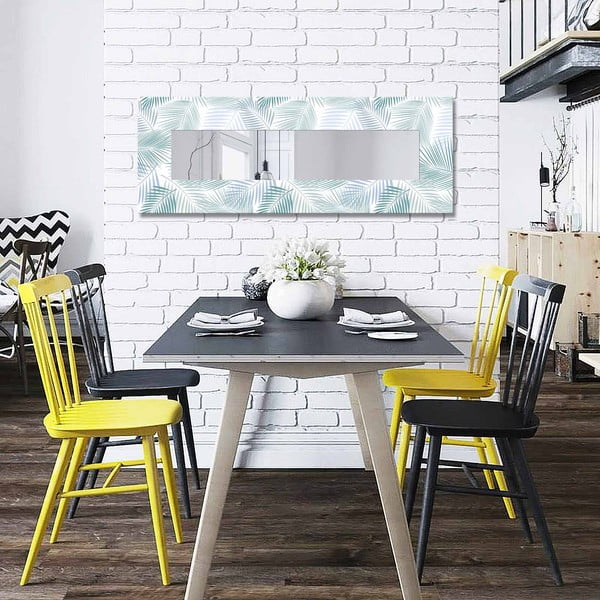 Fali tükör tömörfa kerettel 40x120 cm – Wallity-image-2