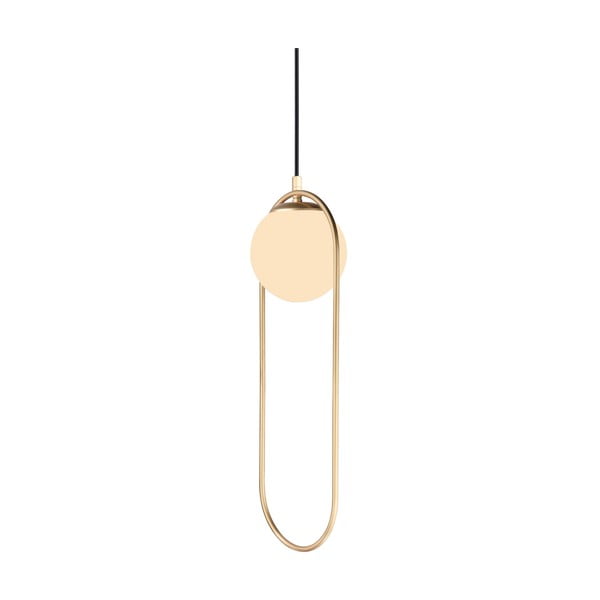 Aranyszínű függőlámpa üveg búrával ø 20 cm Arch – Squid Lighting-image-3