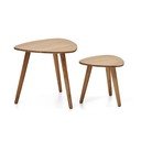 Akácfa tárolóasztal szett 2 db-os 60x61 cm Duvani – Kave Home