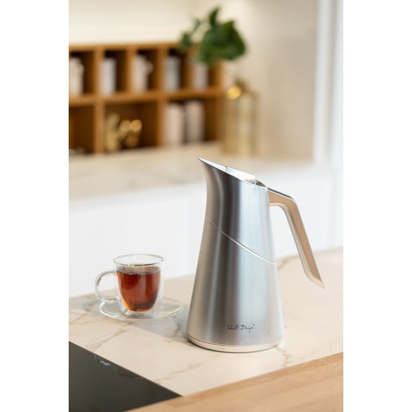 Matt ezüstszínű termosz 1 l Soho – Vialli Design-image-2