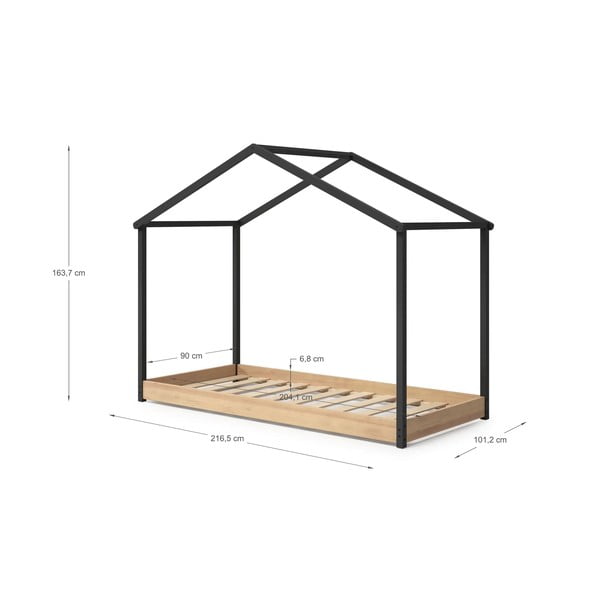 Arthur antracitszürke gyerekágy, 90 x 190 cm - Marckeric-image-4