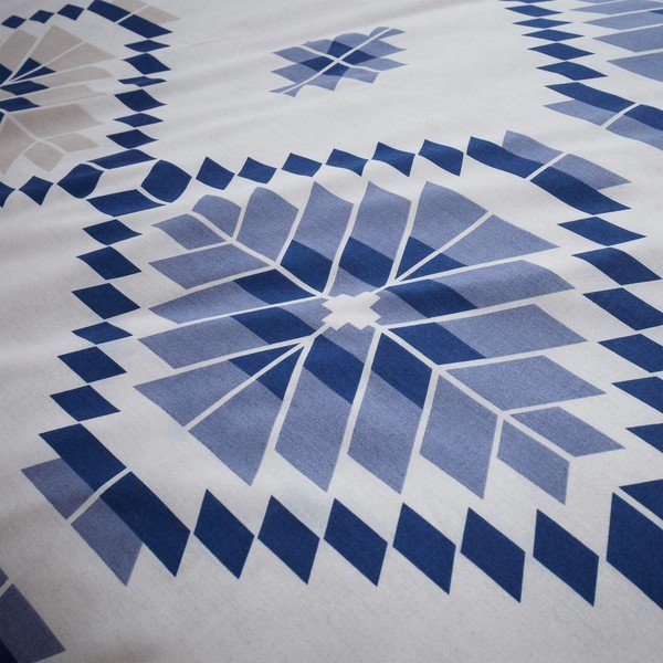 Fehér-kék ágyneműhuzat 200x135 cm Navajo - Catherine Lansfield-image-4