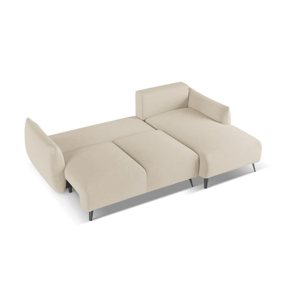 Bézs sarokkanapé (jobb oldali) Malie – Makamii-image-4