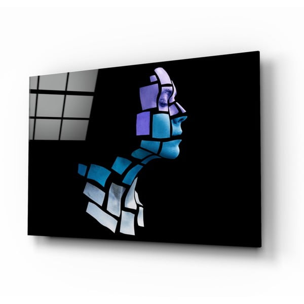 Fragmented in Blue üvegezett kép - Insigne