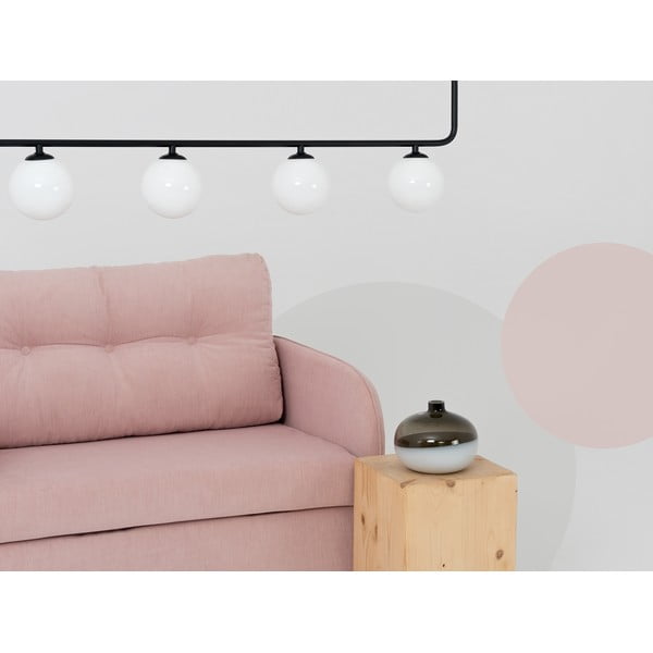 Fekete függőlámpa üveg búrával 142x142 cm Catkin - CustomForm-image-2