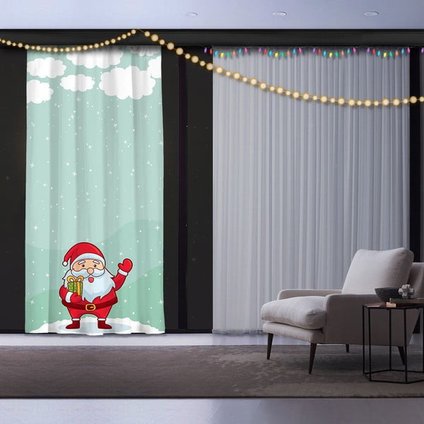 Happy Christmas Santa karácsonyi függöny, 140 x 260 cm
