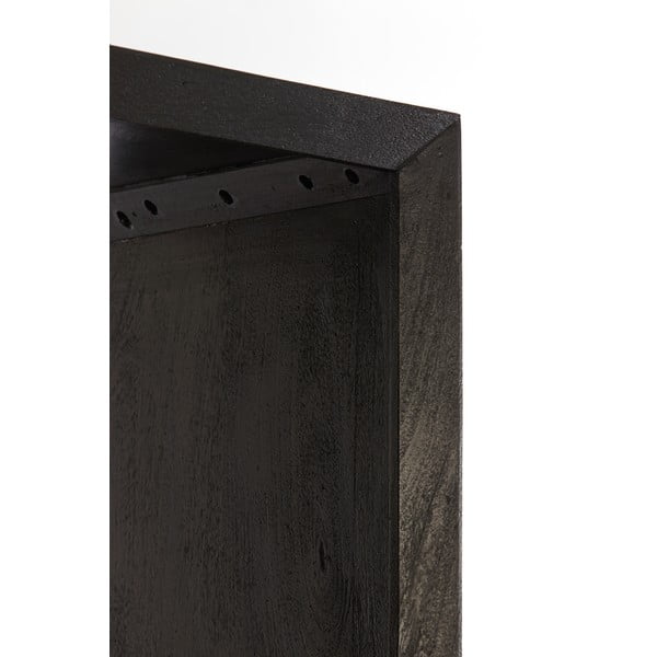 Fekete tömörfa könyvespolc 95x190 cm Sondrio – Light & Living-image-3