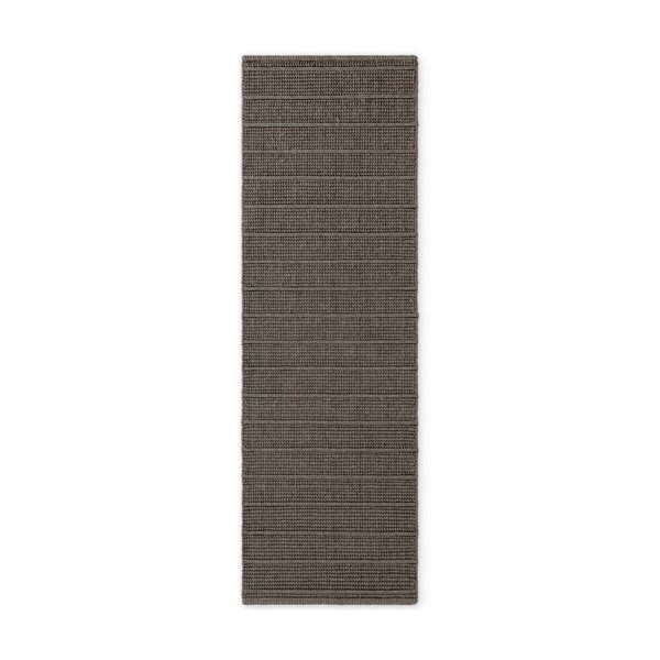 Sötétszürke-sötétbarna kézi szövésű gyapjú futószőnyeg 80x250 cm Camden Parker – Ted Baker-image-4
