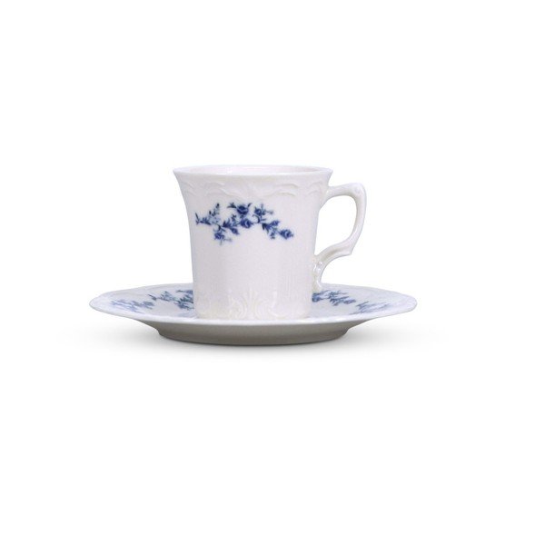Fehér-kék porcelán csészealj ø 16,5 cm Retro – BonBistro-image-3