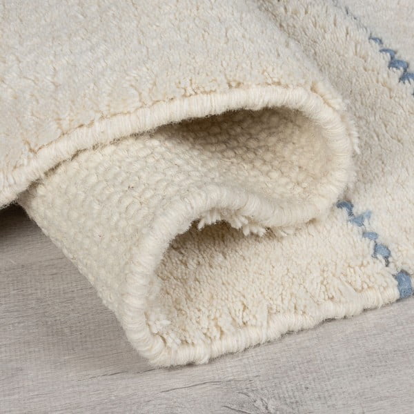 Krémszínű kézi szövésű gyapjú szőnyeg 200x290 cm Dottie Geometric – Flair Rugs-image-2