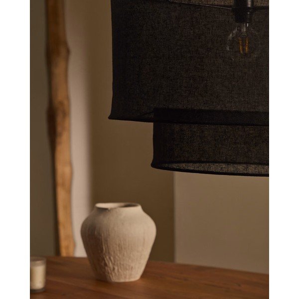 Fekete lámpabúra ø 60 cm Mariela – Kave Home-image-3