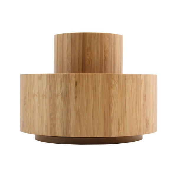 Natúr színű forgó  bambusz fürdőszobai rendszerező kozmetikumokhoz Isalys – MSV-image-3