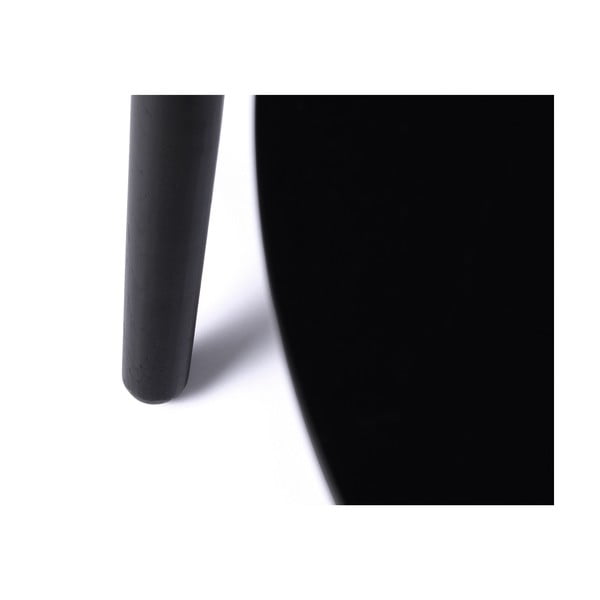 Fekete kerek dohányzóasztal szett  2 db-os ø 88 cm Adda – Unique Furniture-image-4