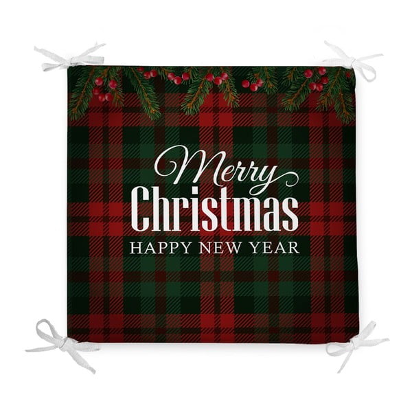 Tartan karácsonyi pamutkeverék székpárna, 42 x 42 cm - Minimalist Cushion Covers