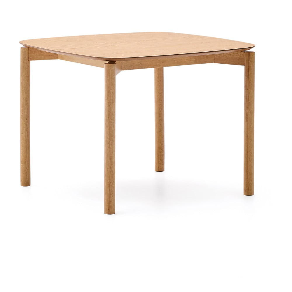 Étkezőasztal kőrisfa dekorral 100x100 cm Indara  Kave Home
