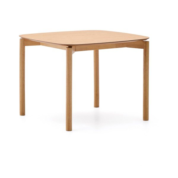 Étkezőasztal kőrisfa dekorral 100x100 cm Indara – Kave Home