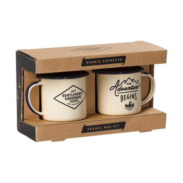 Bézs fém bögre szett 2 db-os 150 ml – Gentlemen's Hardware-image-1