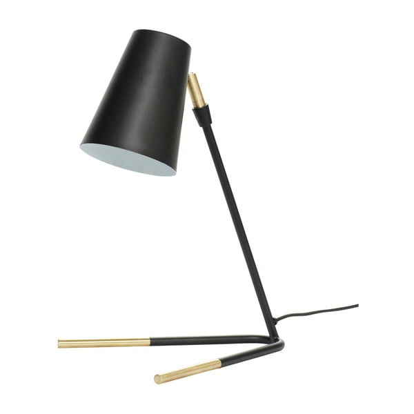 Elof fekete asztali lámpa - Hübsch