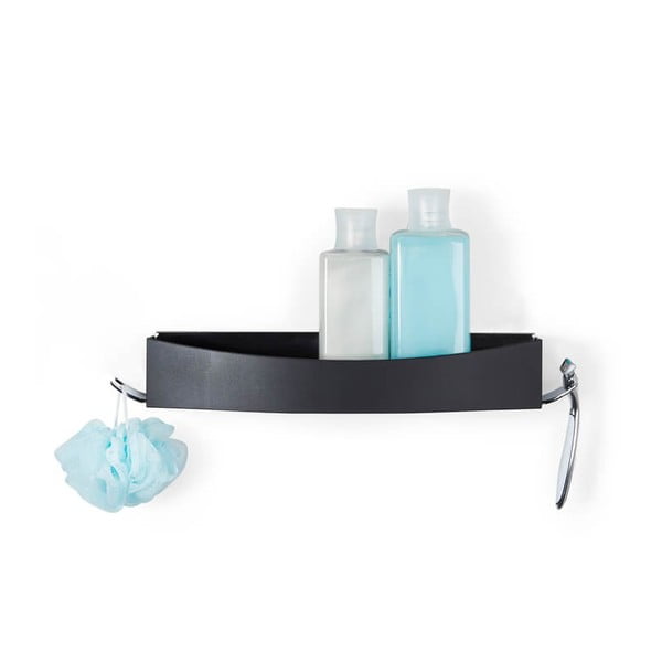 Clever Flip Shower Shelf fekete öntapadós fali polc - Compactor-image-4