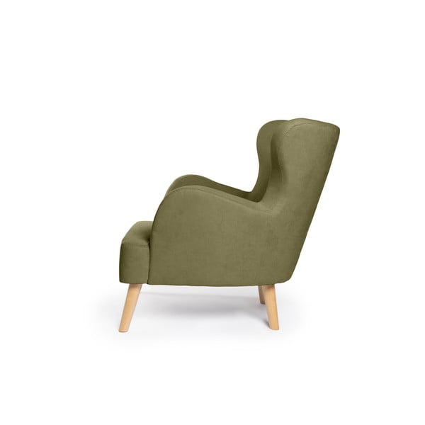 Zöld füles fotel Noemye – Bonami Selection-image-3