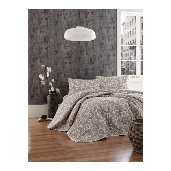 Bézs ágytakaró és párnahuzat szett, 160 x 220 cm - Eponj Home