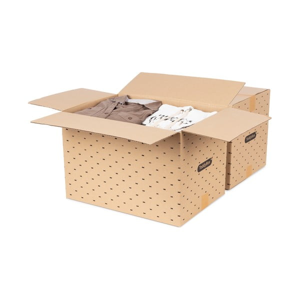 Teddy 2 db-os bézs tárolódoboz szett, 42 x 30 cm - Compactor-image-3