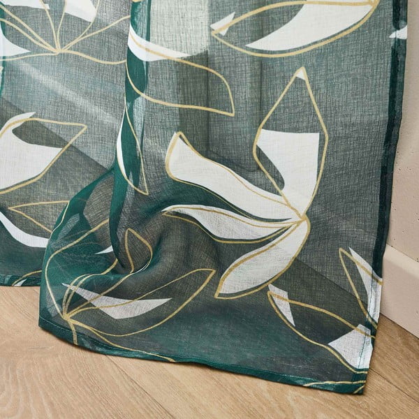 Zöld voile fényáteresztő függöny 140x240 cm Elsa – douceur d'intérieur-image-4
