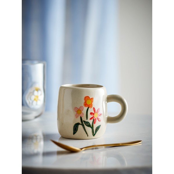 Krémszínű kőedény gyerek bögre 110 ml Millie – Bloomingville Mini-image-1