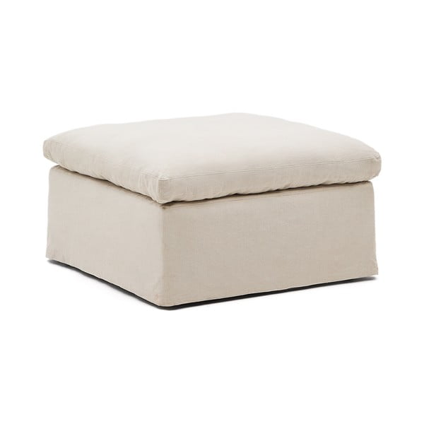 Bézs len lábtartó Zenira – Kave Home-image-2