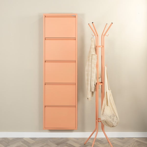 Lazacszínű fém billenő ajtós cipőtartó 50x169x15 cm Billy – Spinder Design-image-1