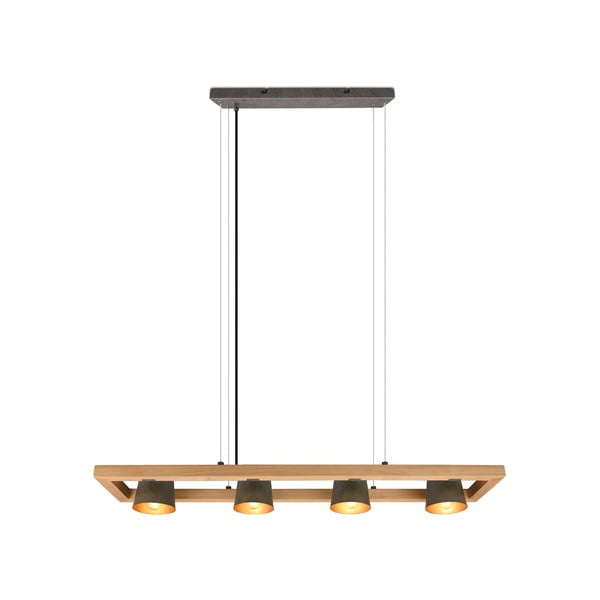 Szürke-natúr színű függőlámpa Bell – Trio-image-4