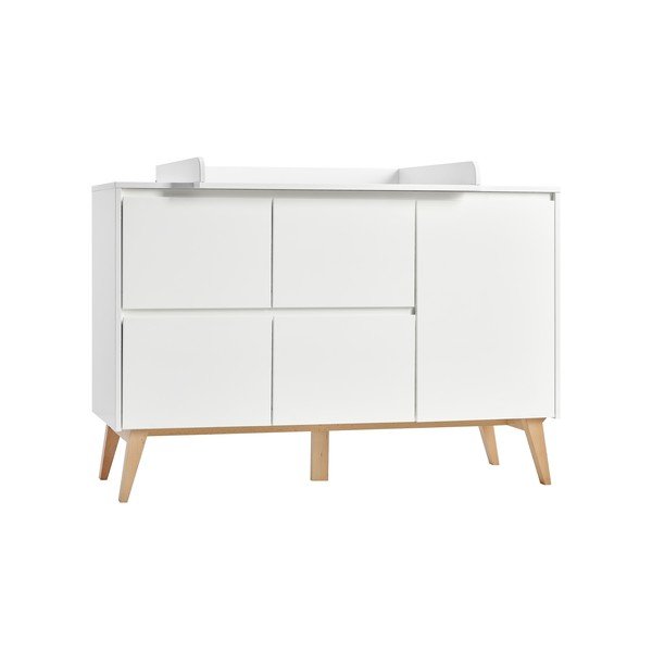 Swing fehér fiókos gyerek komód, 148 x 92 cm - Pinio-image-2