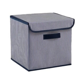 Kék fedeles textil tárolódoboz 30x30x30 cm – Mioli Decor