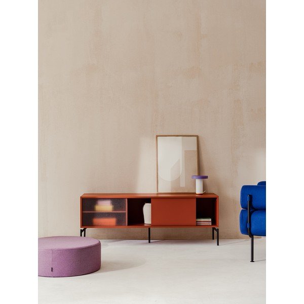 Terrakotta színű TV-állvány 160x60x42 cm Met – noo.ma-image-1