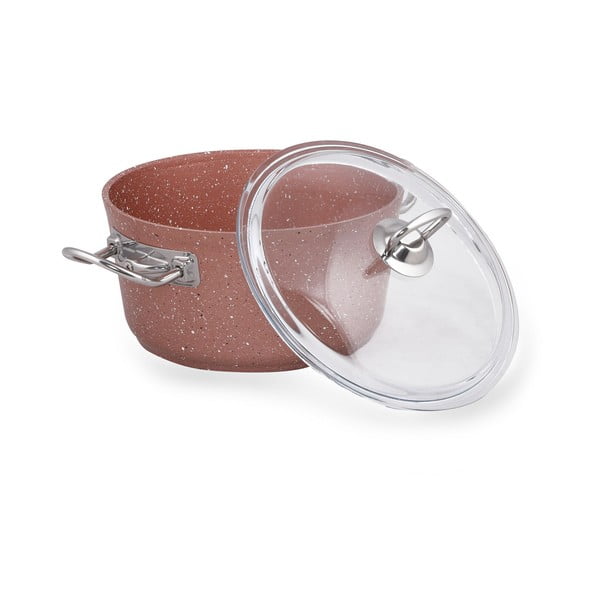 Classic rózsaszín alumínium edény fedővel, ø 20 cm - Güral Porselen-image-2