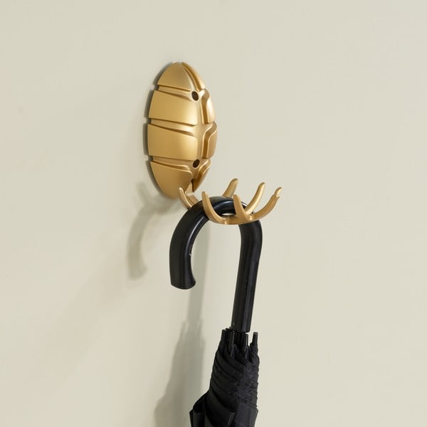 Aranyszínű fali műanyag akasztó Bug – Spinder Design-image-4