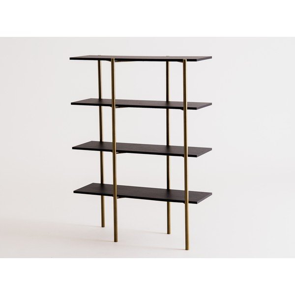 Fekete-aranyszínű könyvespolc 110x150 cm Rave - CustomForm-image-1