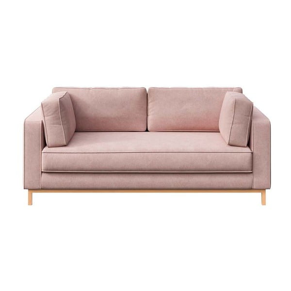 Világos rózsaszín bársony kanapé 192 cm Celerio – Ame Yens