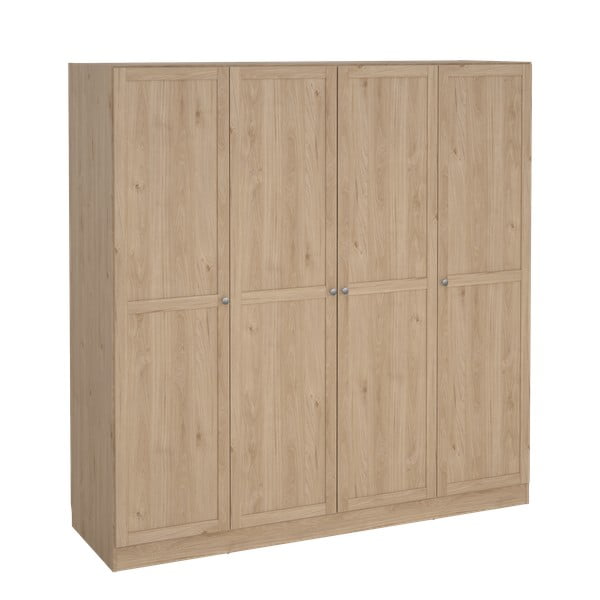 Natúr színű ruhásszekrény tölgyfa dekorral 195,5x200 cm Billund – Tvilum-image-3