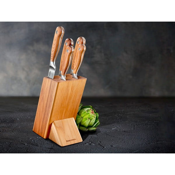 Kés készlet tartóval 5 db-os Feelwood – Tescoma-image-1