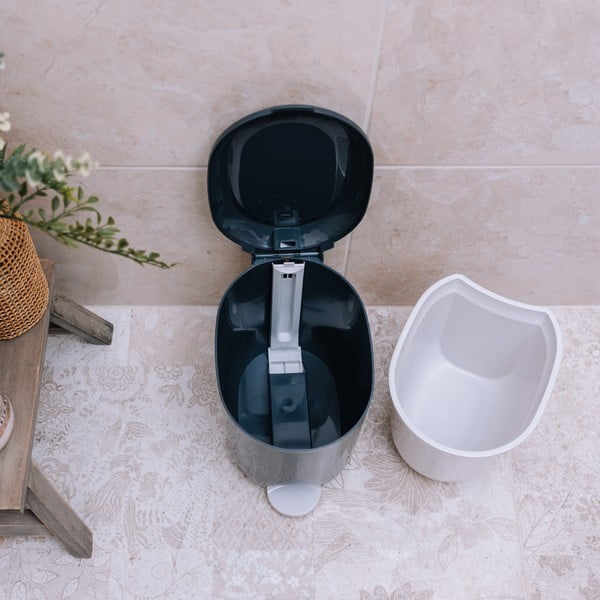 Sötétszürke műanyag pedálos szemetes 3,5 l Mode – Addis-image-2