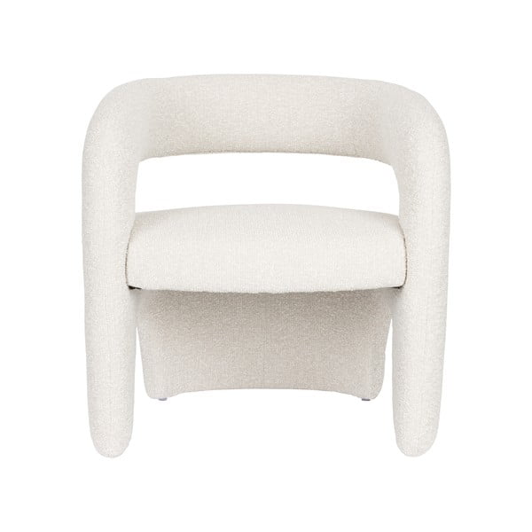 Fehér buklé fotel Nova – White Label-image-2