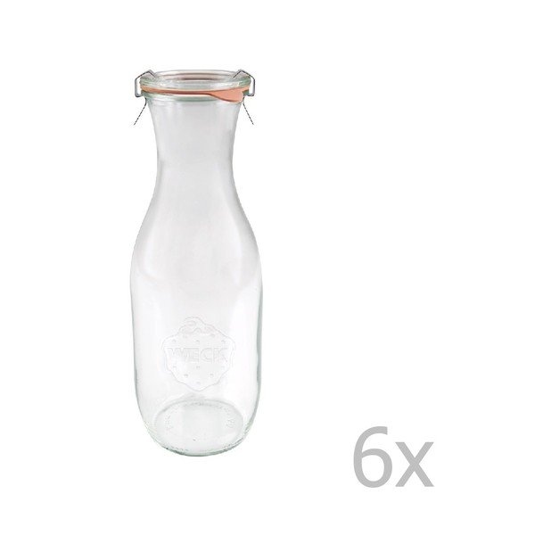 6 db italos üveg, 1062 ml - Weck