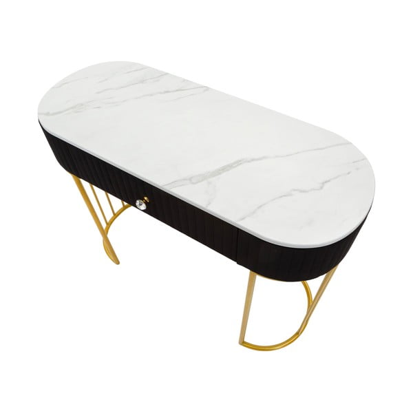 Fekete-aranyszínű konzolasztal 43x100 cm Montpellier – Mauro Ferretti-image-3