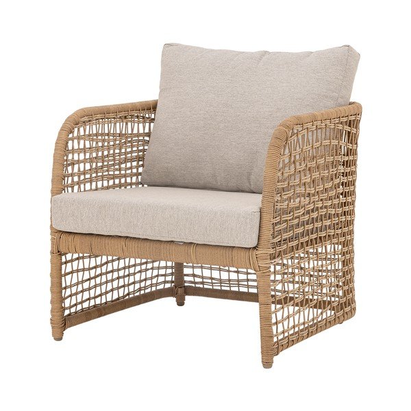 Bézs-natúr színű párnázott-rattan kerti fotel Penzano – Bloomingville-image-2